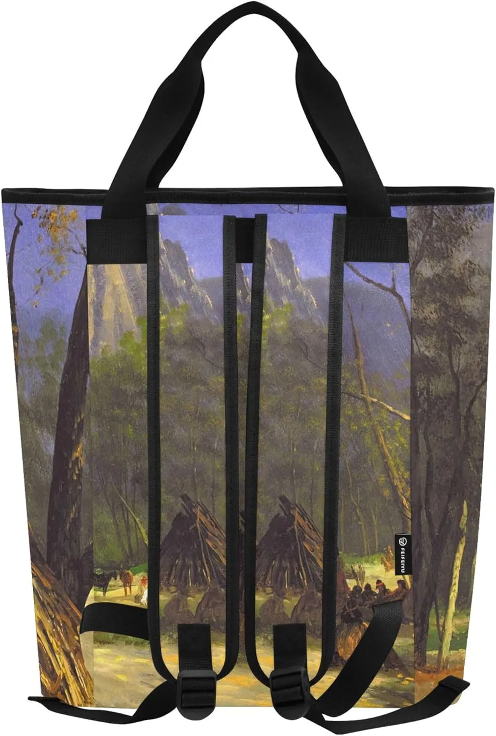 Bierstadt Indians Council Landscape Lightweight Insulated Coolers 36 Cans Insulated Ladies Lunch Bag 13.8''x5.9''x16.5