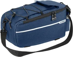 Bike Trunk Cooler Bag Insulated Rear Rack Storage Reflective for Riding Night Cycling (Dark blue)