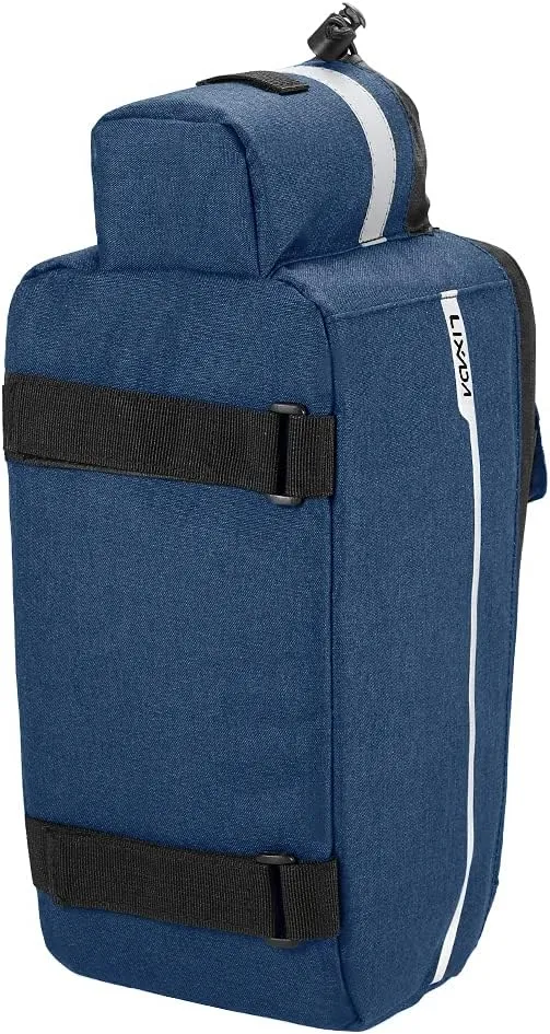 Bike Trunk Cooler Bag Insulated Rear Rack Storage Reflective for Riding Night Cycling (Dark blue)