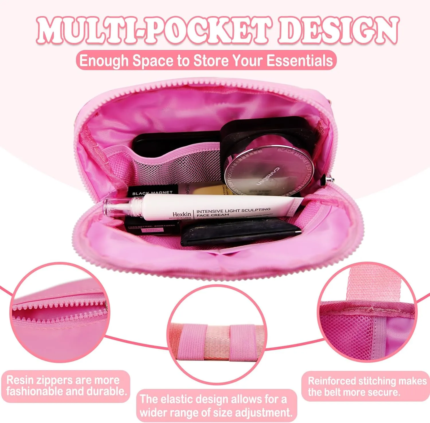 Birthday Gifts for 4 5 6 7 8 9 10 11 12 13 Year Old Girls, Crossbody Bags Fanny Pack with Initial Letter Patch Cute Stuff for Women Girls Teens (H, Pink)