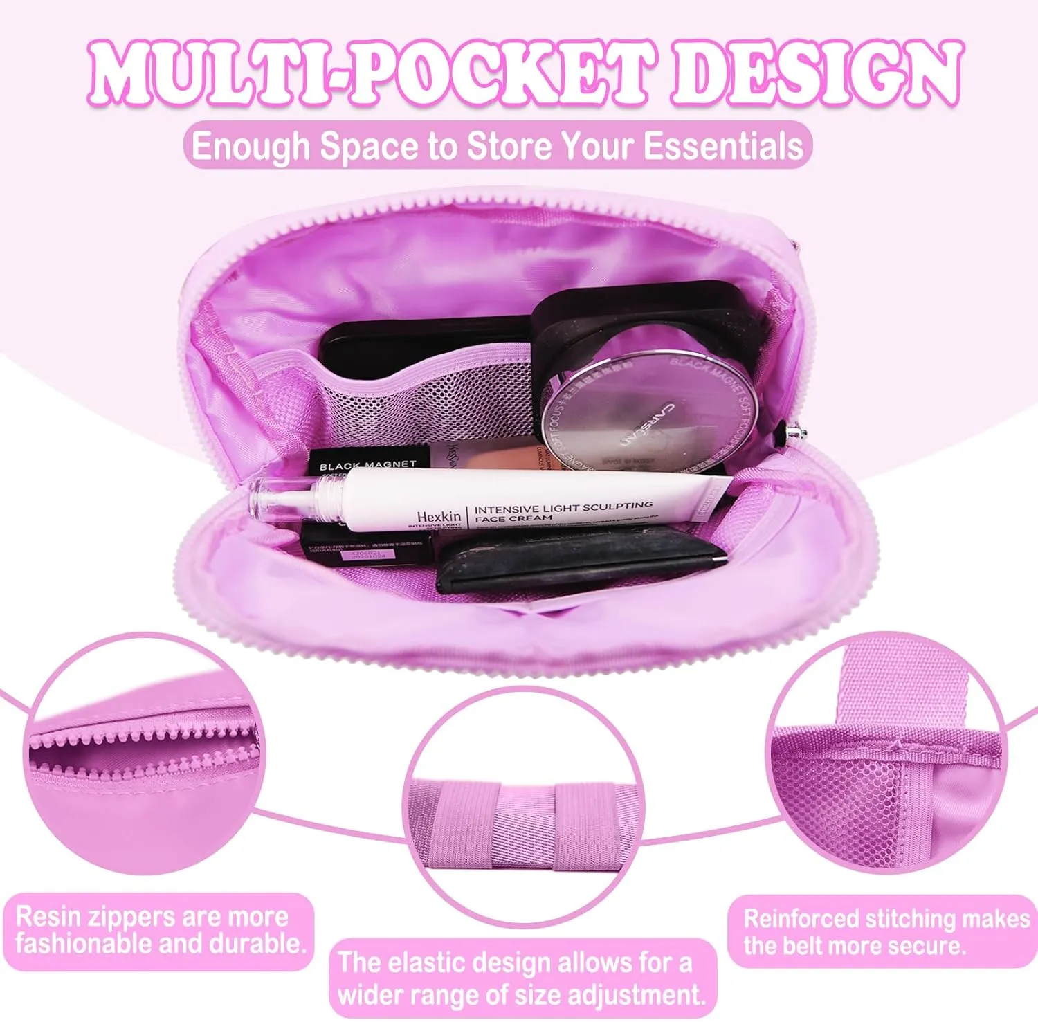Birthday Gifts for 4 5 6 7 8 9 10 11 12 13 Year Old Girls, Crossbody Bags Fanny Pack with Initial Letter Patch Cute Stuff for Women Girls Teens (S, Purple)