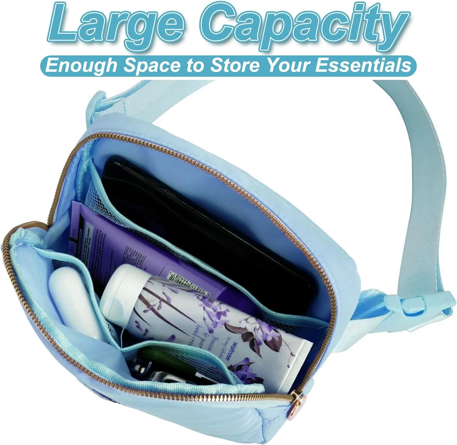 Birthday Gifts for 4 5 6 7 8 9 10 11 12 13 Year Old Girls,Graduation Gifts for Teens Kids Daughter Sister Her,Fanny Pack Crossbody Bag Belt Bag Cute Trendy Stuff | Blue,D