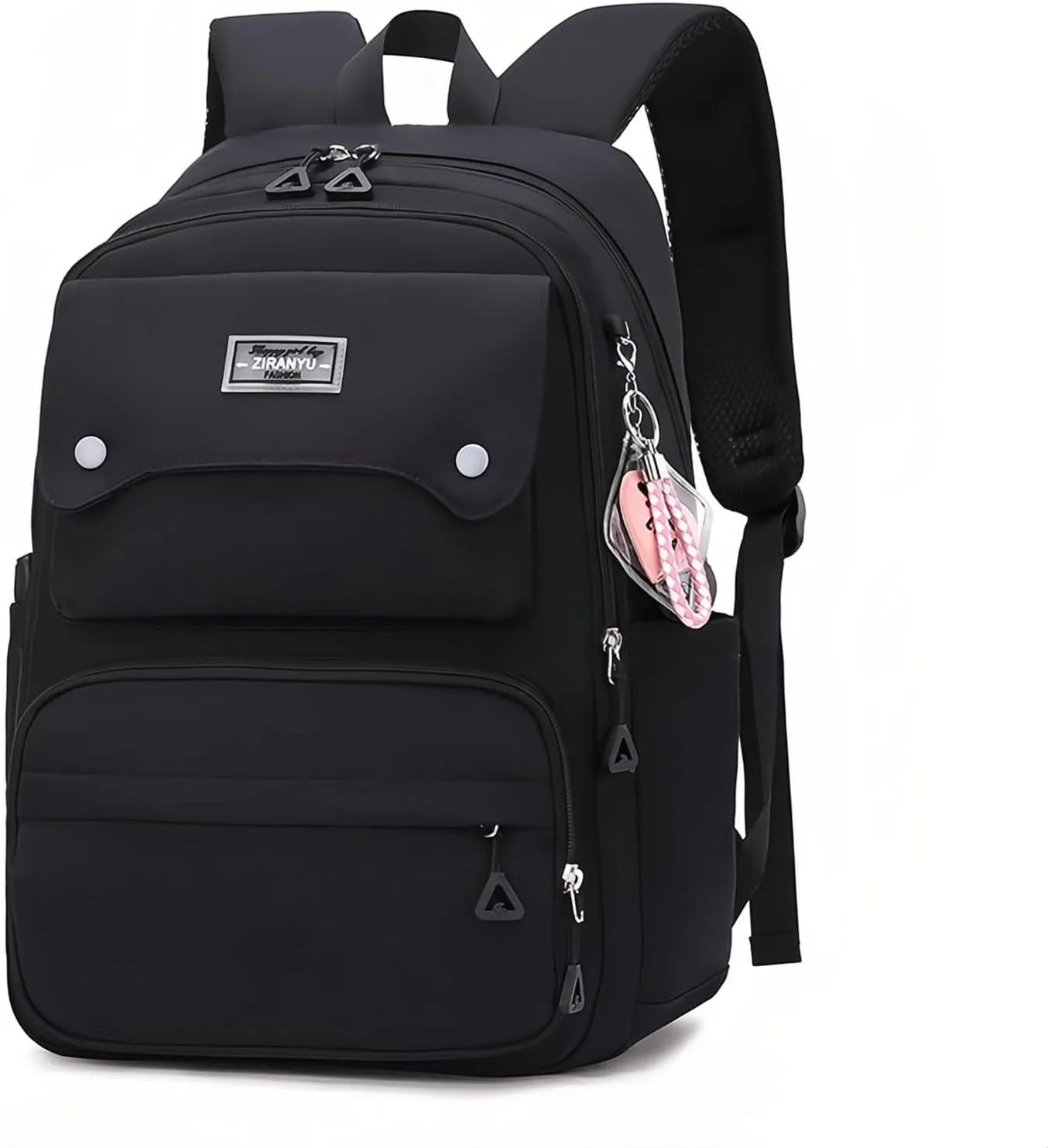 Black Girls School Backpack,Kids Backpack for Teen Girls Elementary Middle School Bookbag Multi-pocket Fashion Daypack