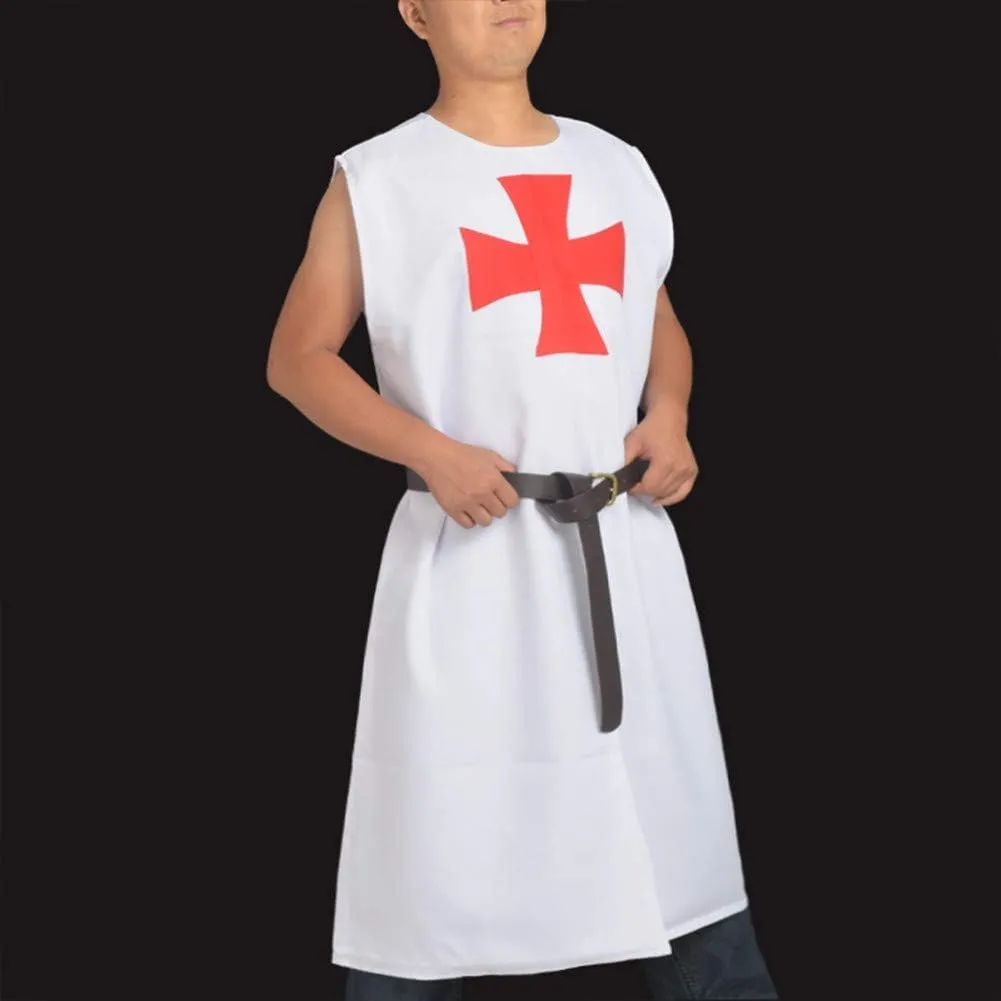 BLESSUME White Medieval Knight Tunic