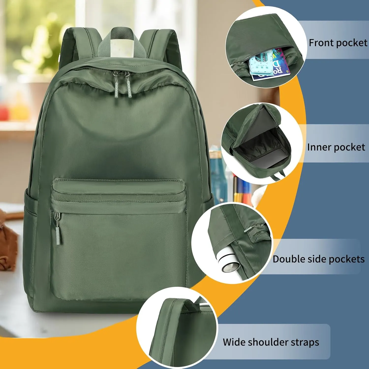 Bluboon Bookbags School Backpack Laptop Schoolbag for Teens Girls High School