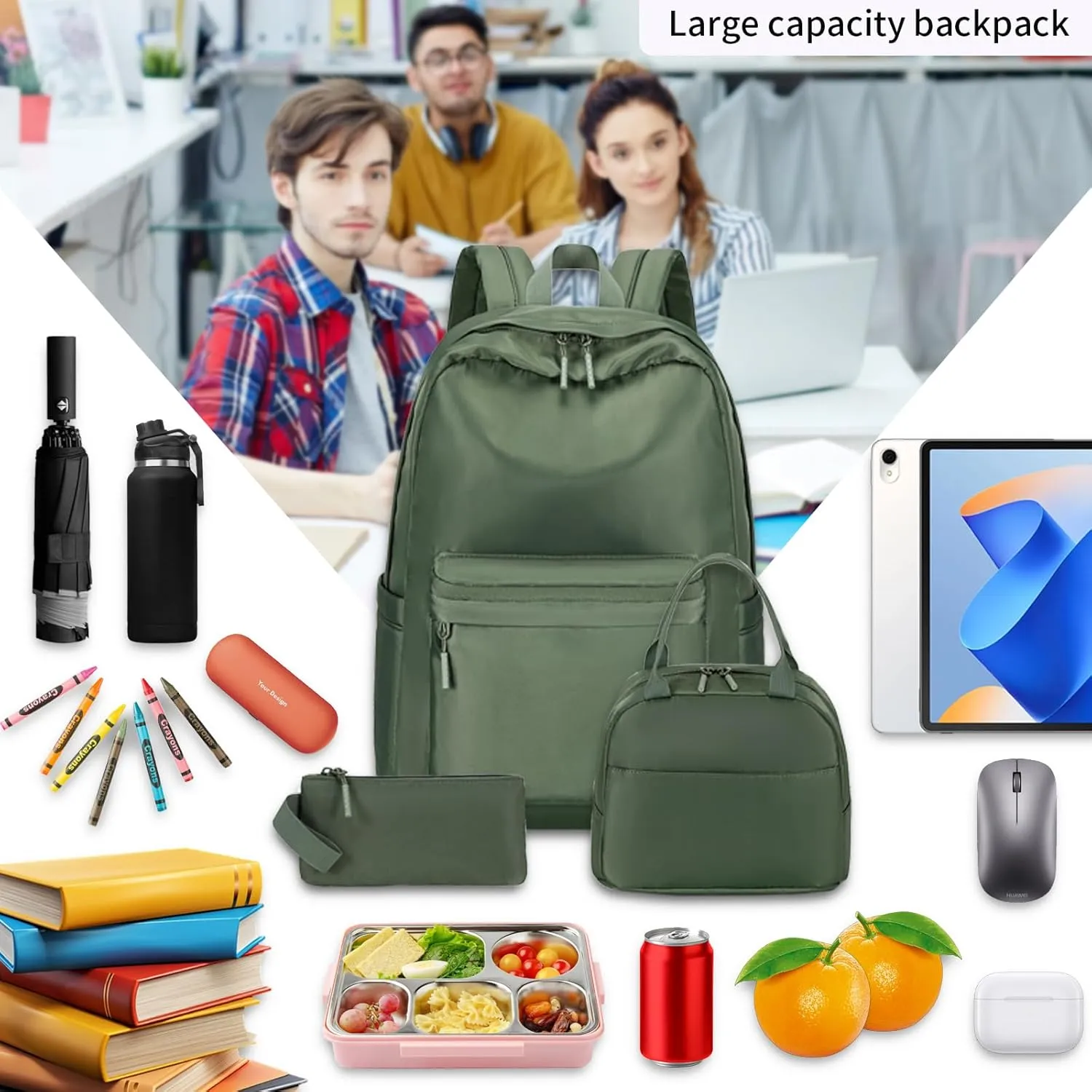 Bluboon Bookbags School Backpack Laptop Schoolbag for Teens Girls High School