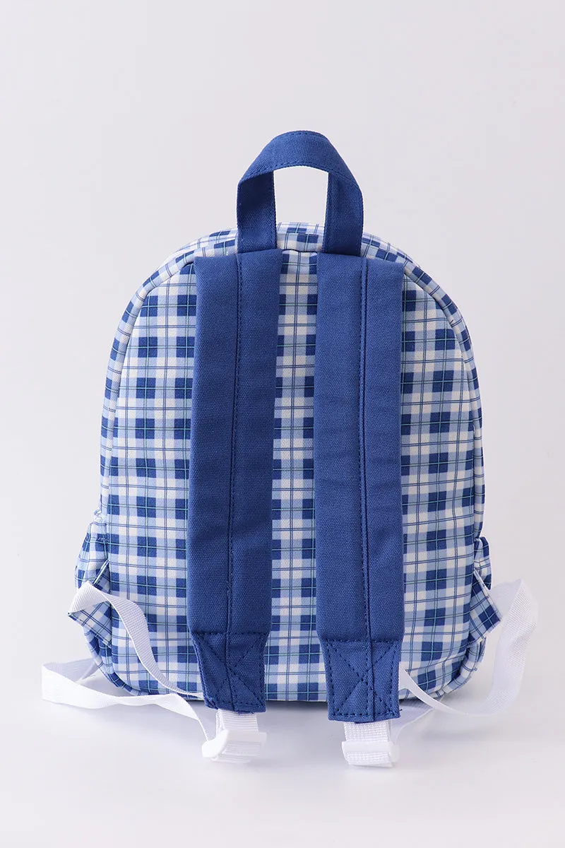 Blue kentucky wildcats embroider girl schoolbag