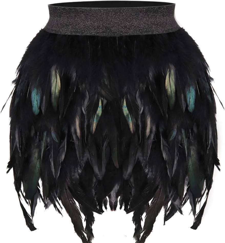 BODY CAGE Feminine Plumage Skirt Masquerade Festival Dance Costume