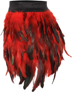 BODY CAGE Feminine Plumage Skirt Masquerade Festival Dance Costume