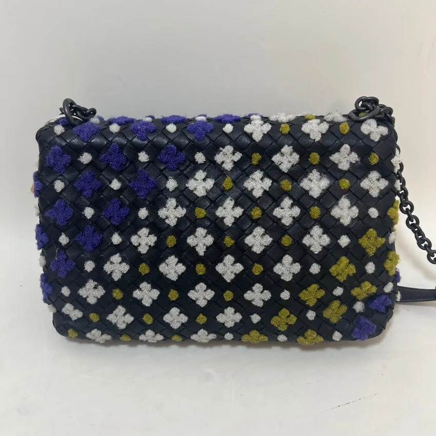 Bottega Veneta Intrecciato Multicolor Crossbody Bag - Dark Multicolor