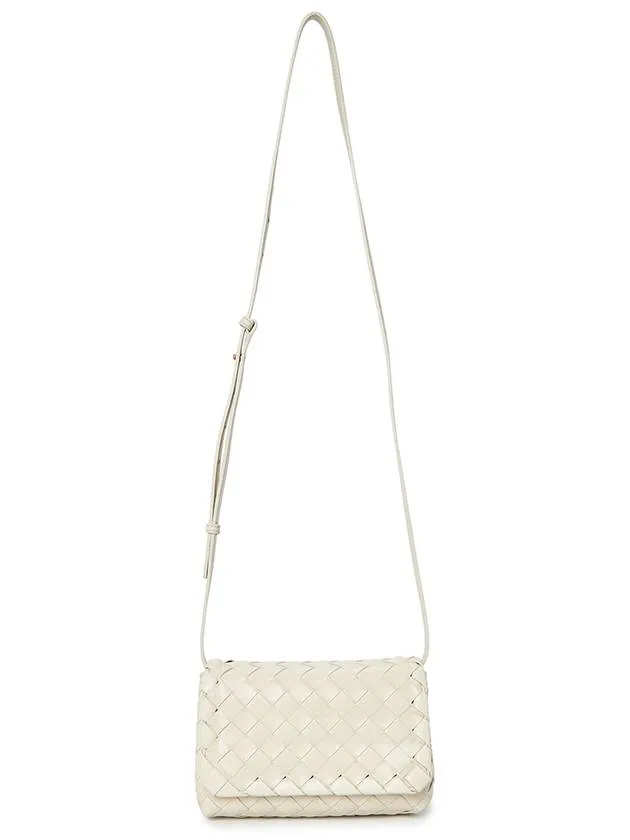 Bottega Veneta Mini Intrecciato Cross Bag White
