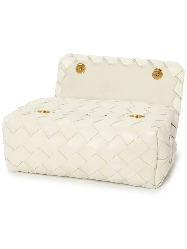 Bottega Veneta Mini Intrecciato Cross Bag White