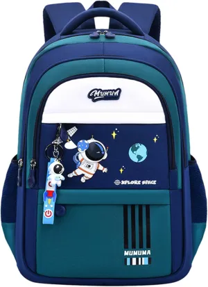 Boys Backpack Astronaut Sports Kids Backpack Space Schoolbag for Girls&Boys Elementary Student Bookbag