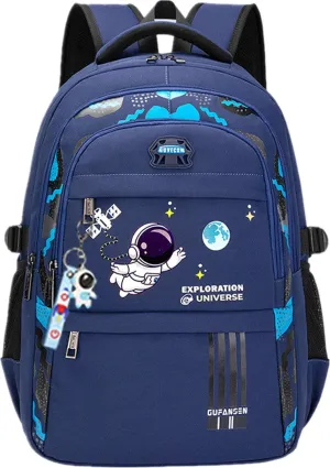 Boys Backpack Astronaut Sports Kids Backpack Space Schoolbag for Girls&Boys Elementary Student Bookbag