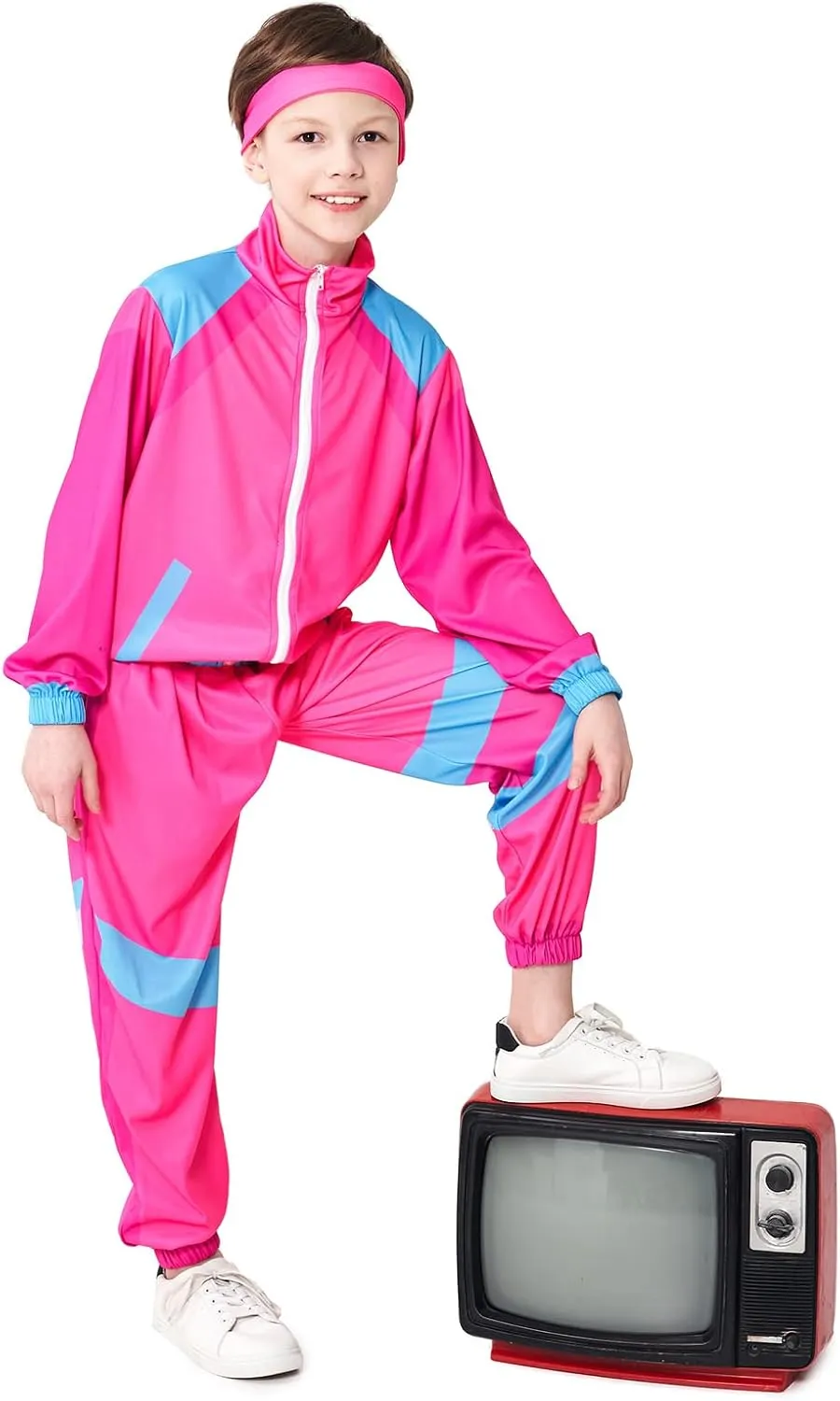 Boys Girls 80s Tracksuit Kids Hip Hop Costume Set Retro Street Dance Sportswear Outfit Kids 60s 70s Party Costume