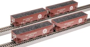 Broadway Limited 8118 AAR 70-ton Triple Hopper, SAL (H-7), 4-Pack, HO Scale