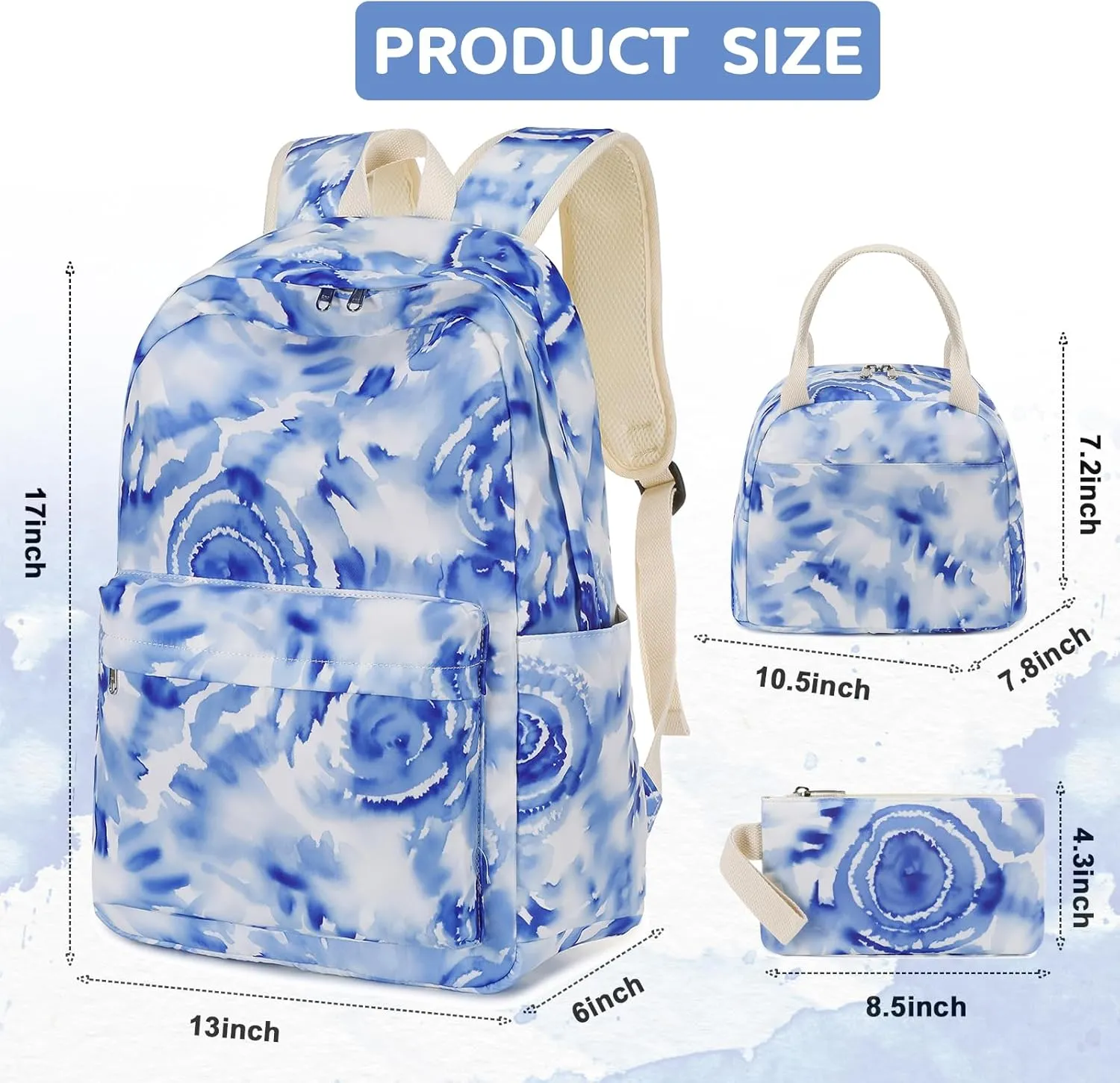 BTOOP Girls School Backpack Galaxy Schoolbag Laptop Bookbag Insulated Lunch Tote Bag Purse Teens Boys Kids