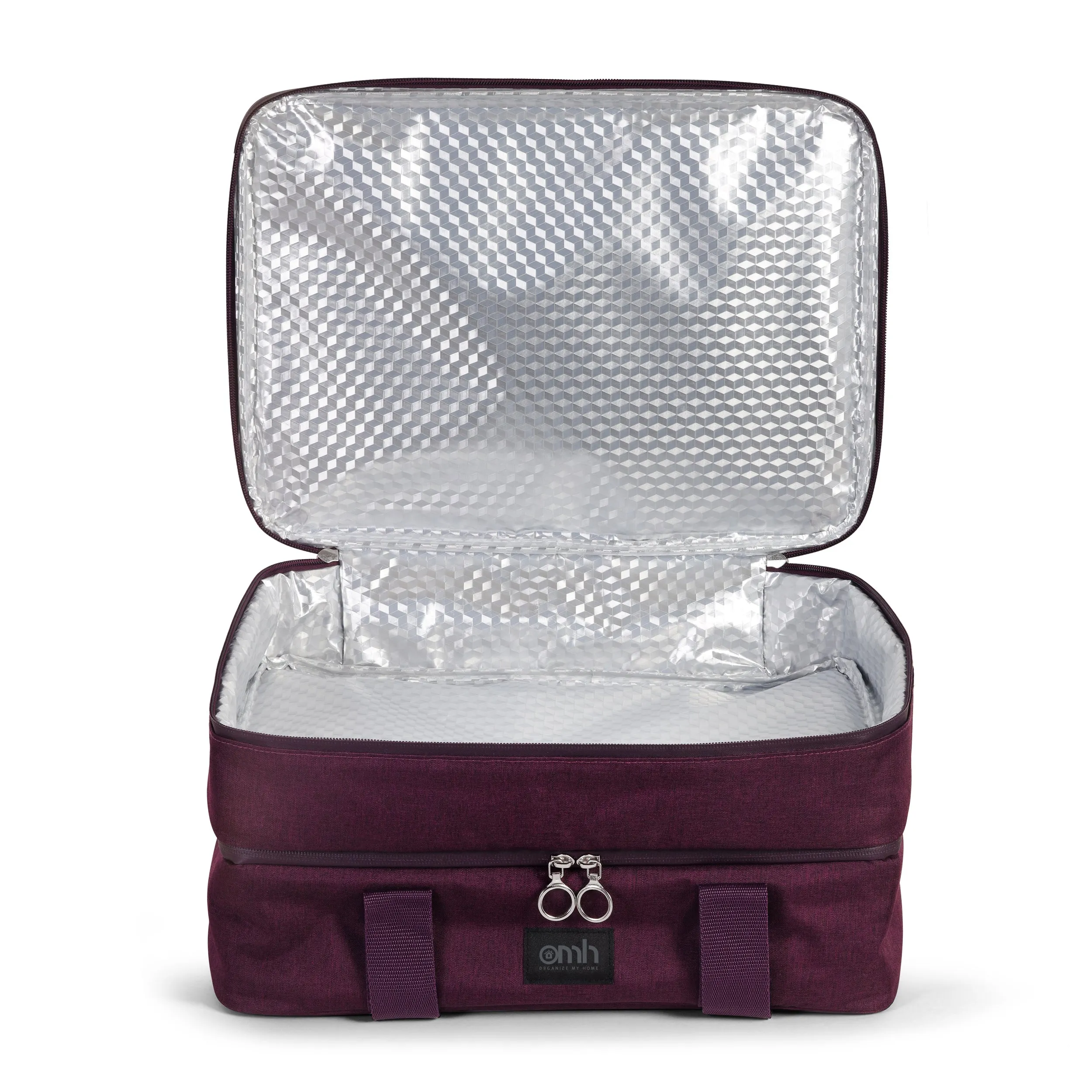 Burgundy Double Decker Insulated Casserole Carrying Case