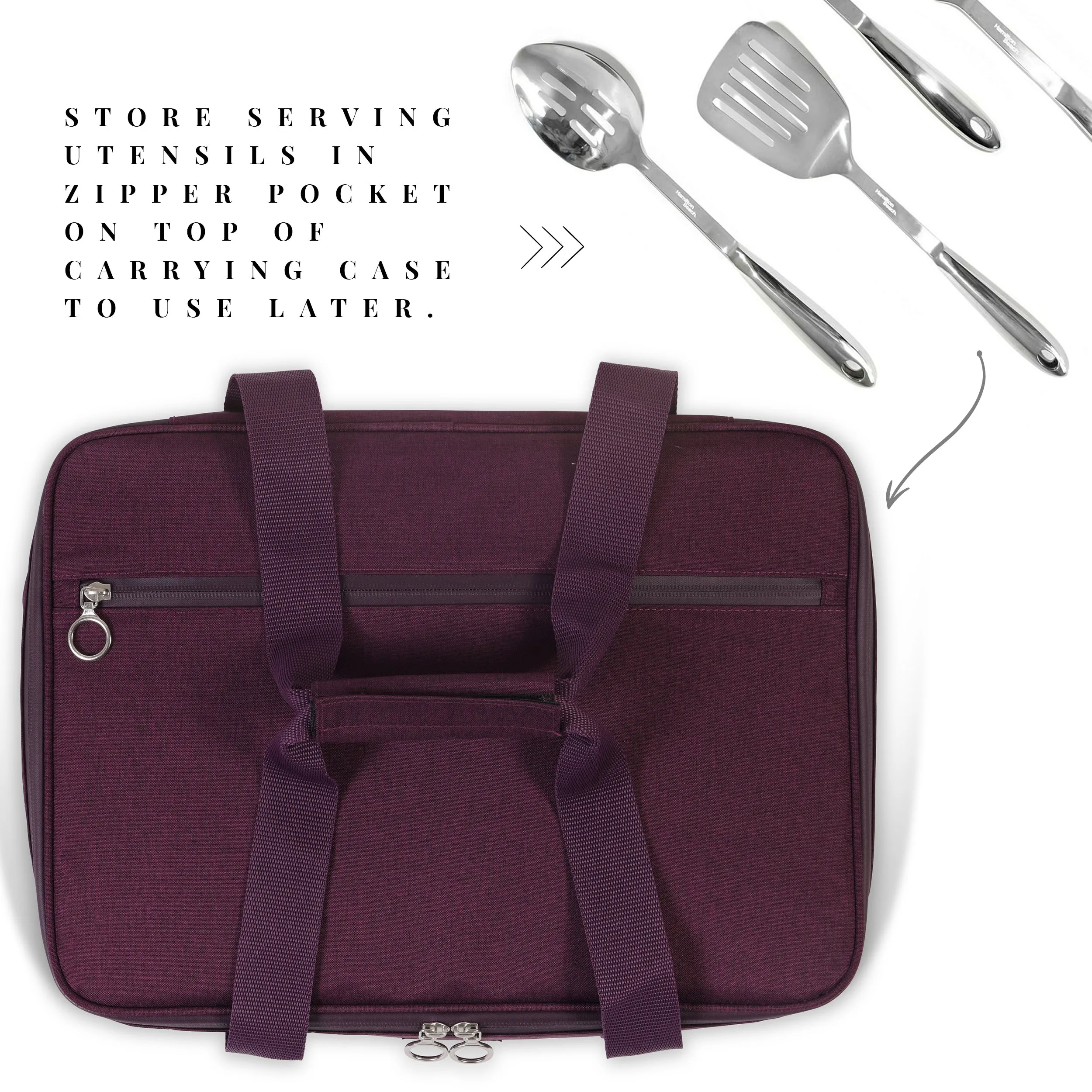 Burgundy Insulated Casserole Carrying Case