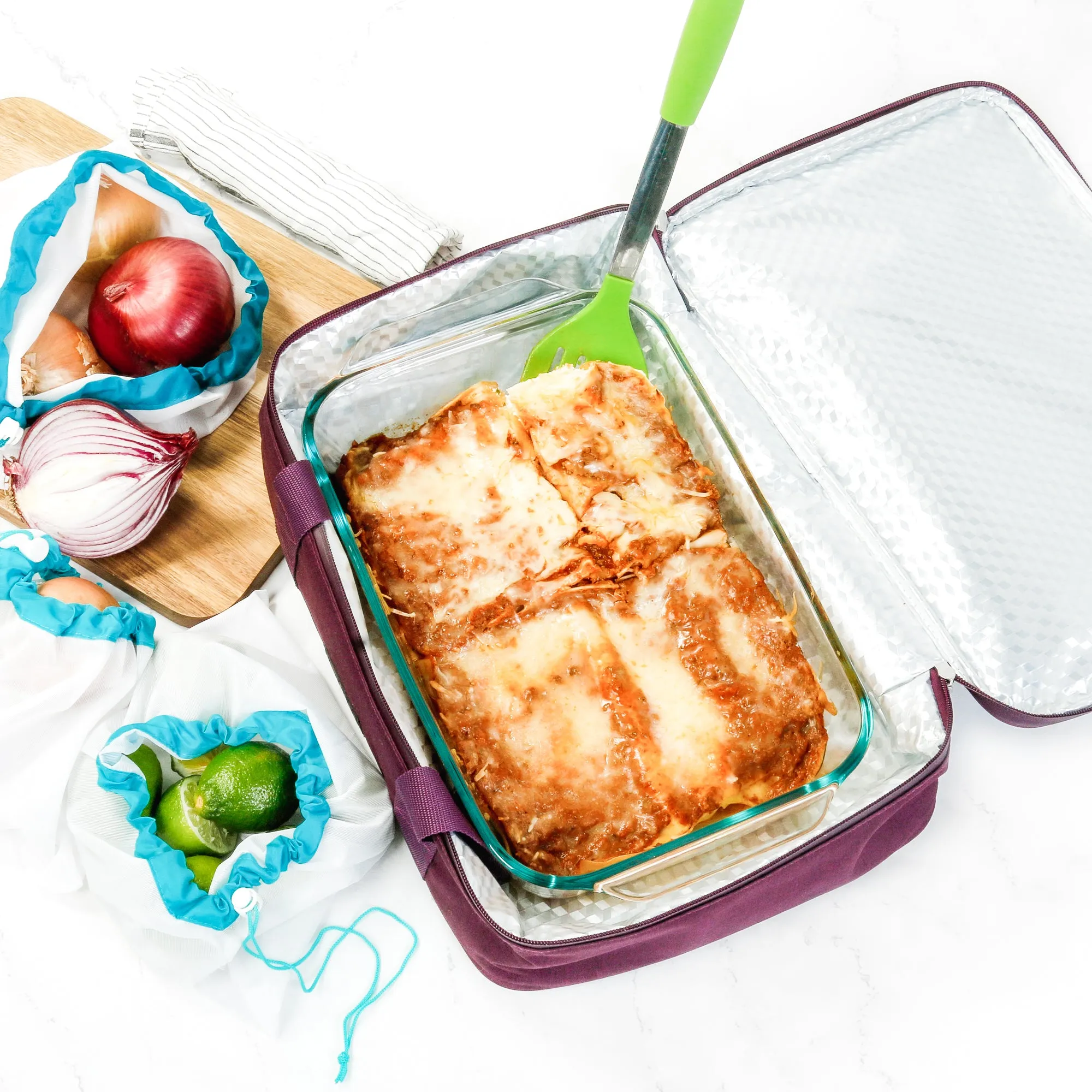 Burgundy Insulated Casserole Carrying Case