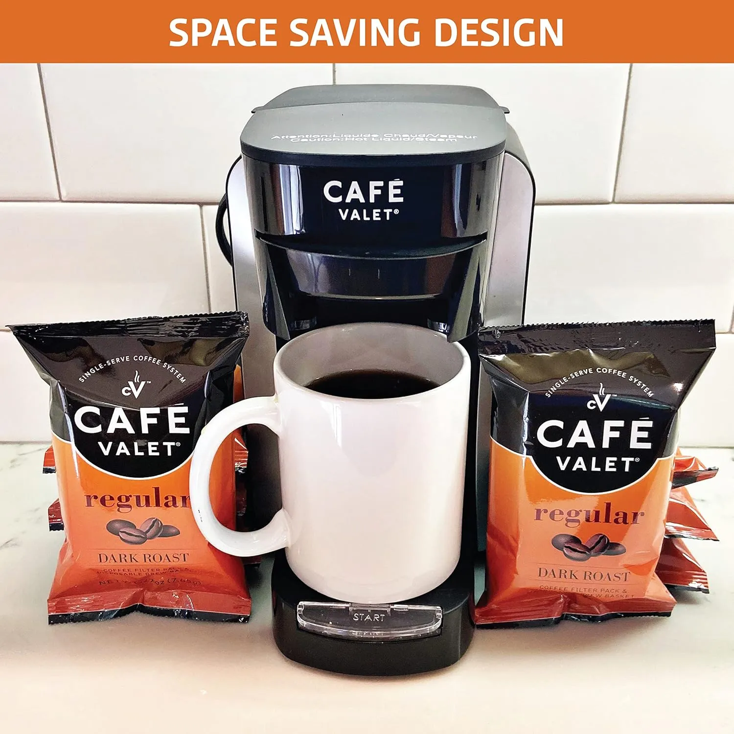 Cafe Valet Single Serve Individually Wrapped Coffee Packs, Regular Dark Roast and French Vanilla 100% Arabica Coffee, 168 Count