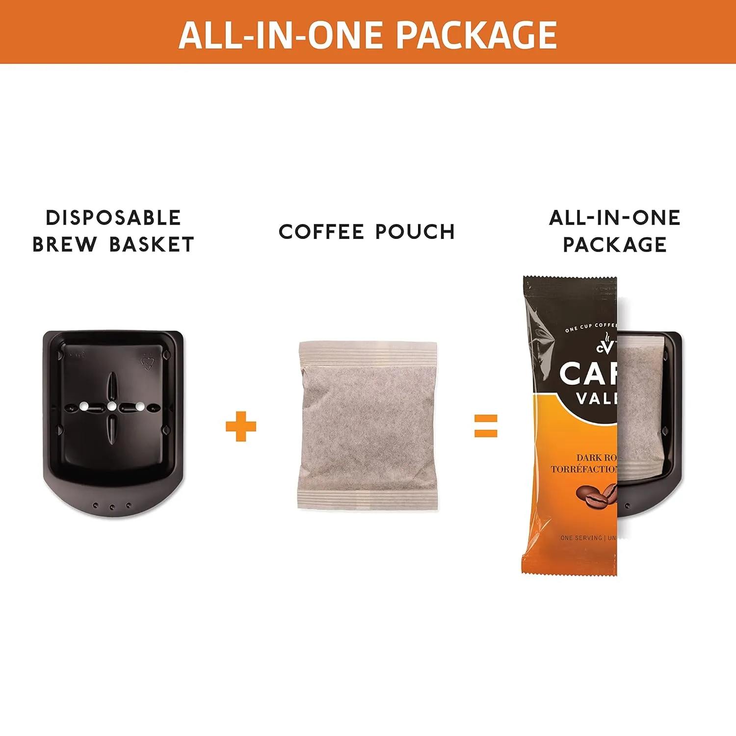 Cafe Valet Single Serve Individually Wrapped Coffee Packs, Regular Dark Roast and French Vanilla 100% Arabica Coffee, 168 Count