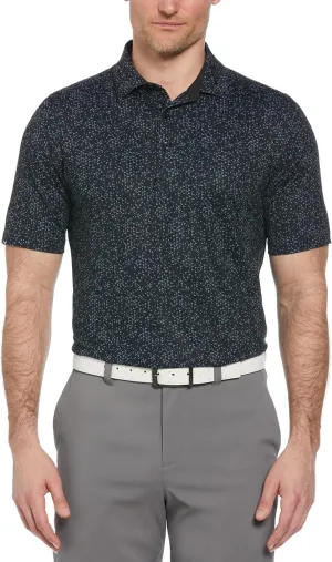 Callaway Men's Chevron Print Short Sleeve Golf Polo, Moisture-Wicking, Stretch, Lightweight Recycled Fabric