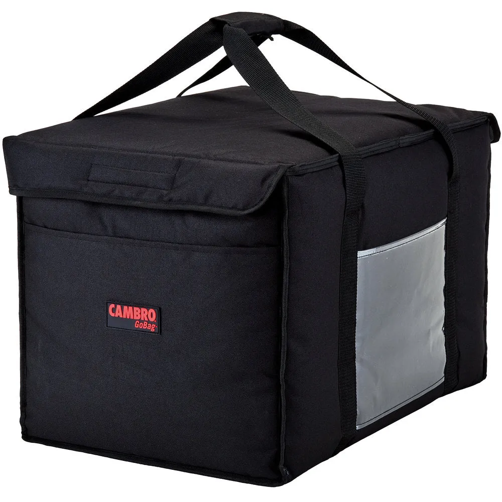 Cambro GoBag Folding Delivery Bag, 21" x 14" x 14", Black