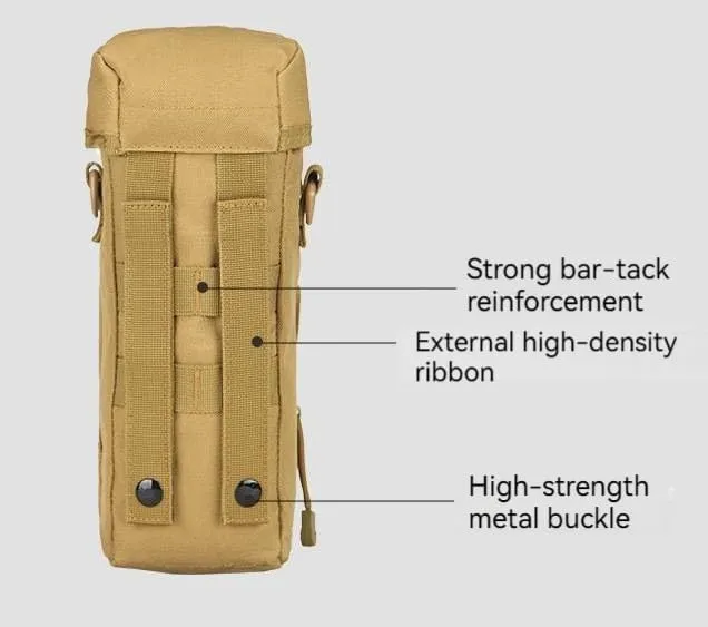 Camping And Cycling Outdoor Waist Pack Water Kettle Bag Hanging Bag Crossbody Belt Bag Multifunctional Shoulder Bag (ACU)