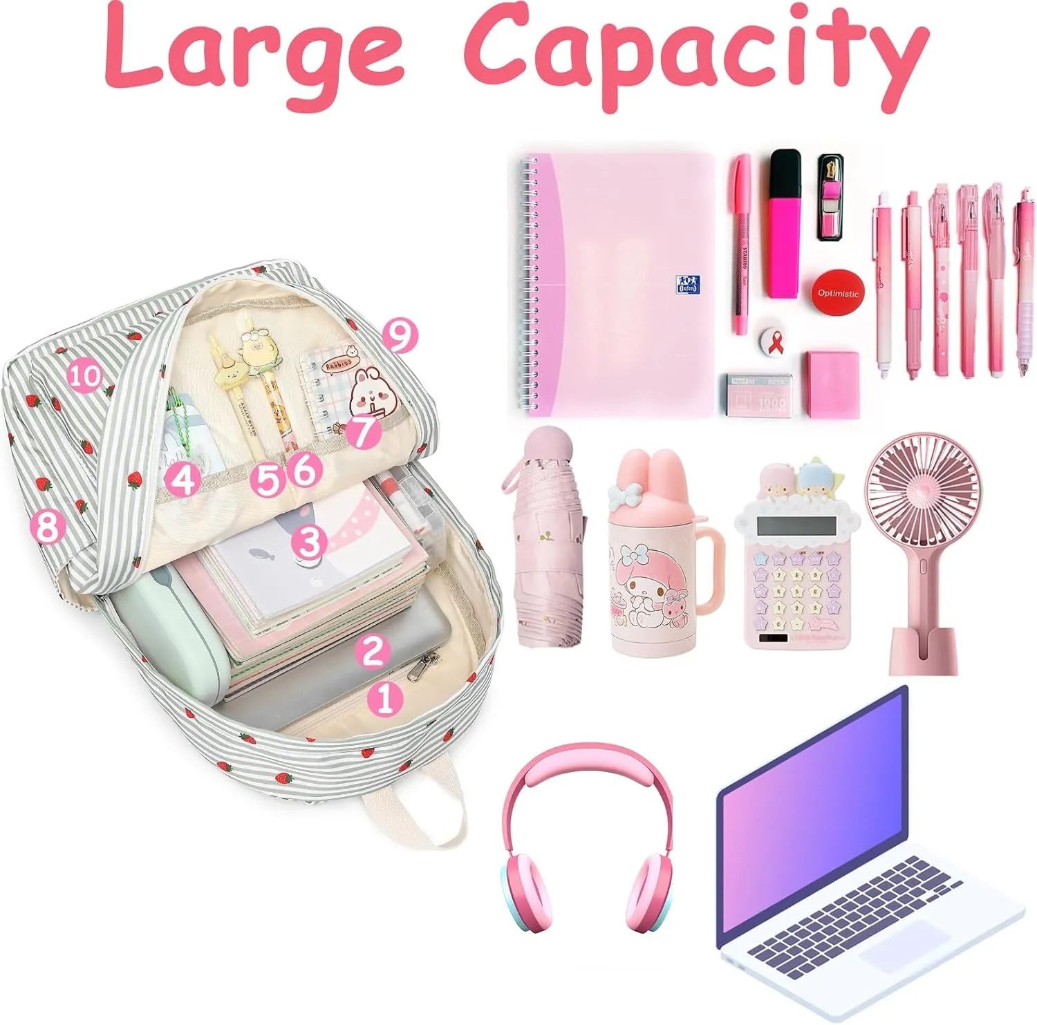 CAMTOP Preschool Backpack for Kids Girls Small Backpack Purse Kindergarten School Bookbags for Toddler Travel