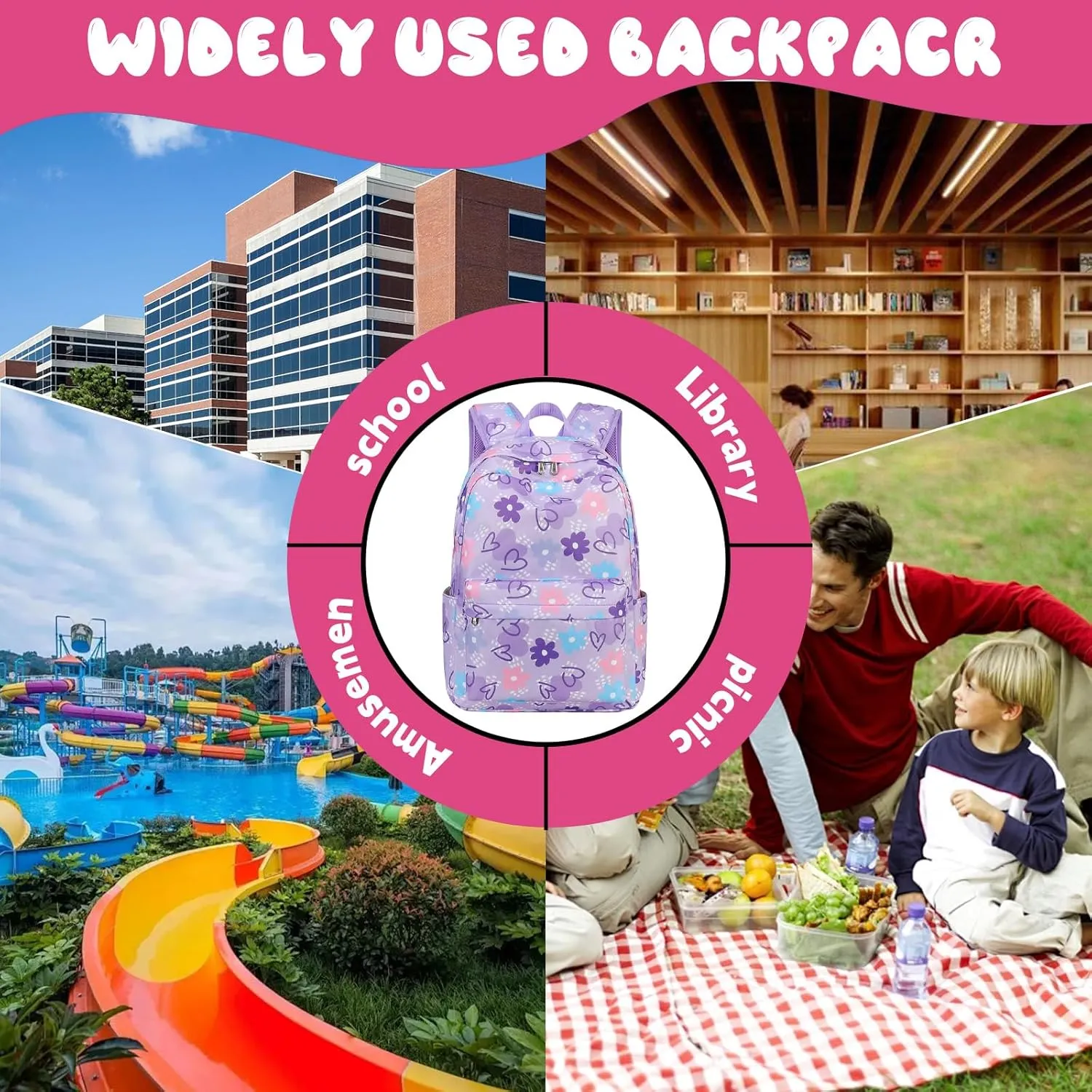CAMTOP Preschool Backpack for Kids Girls Small Backpack Purse Kindergarten School Bookbags for Toddler Travel