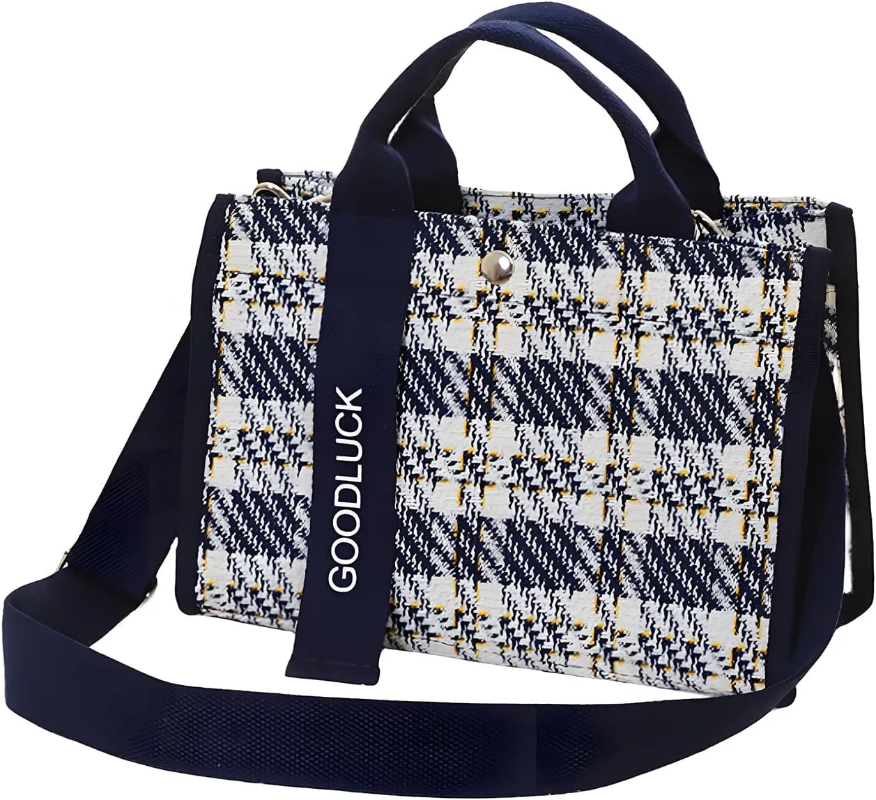 Canvas Crossbody Shoulder Bag for Women, Sling Tote with Handles & Removable Strap, Fanny Pack Travel Handbag