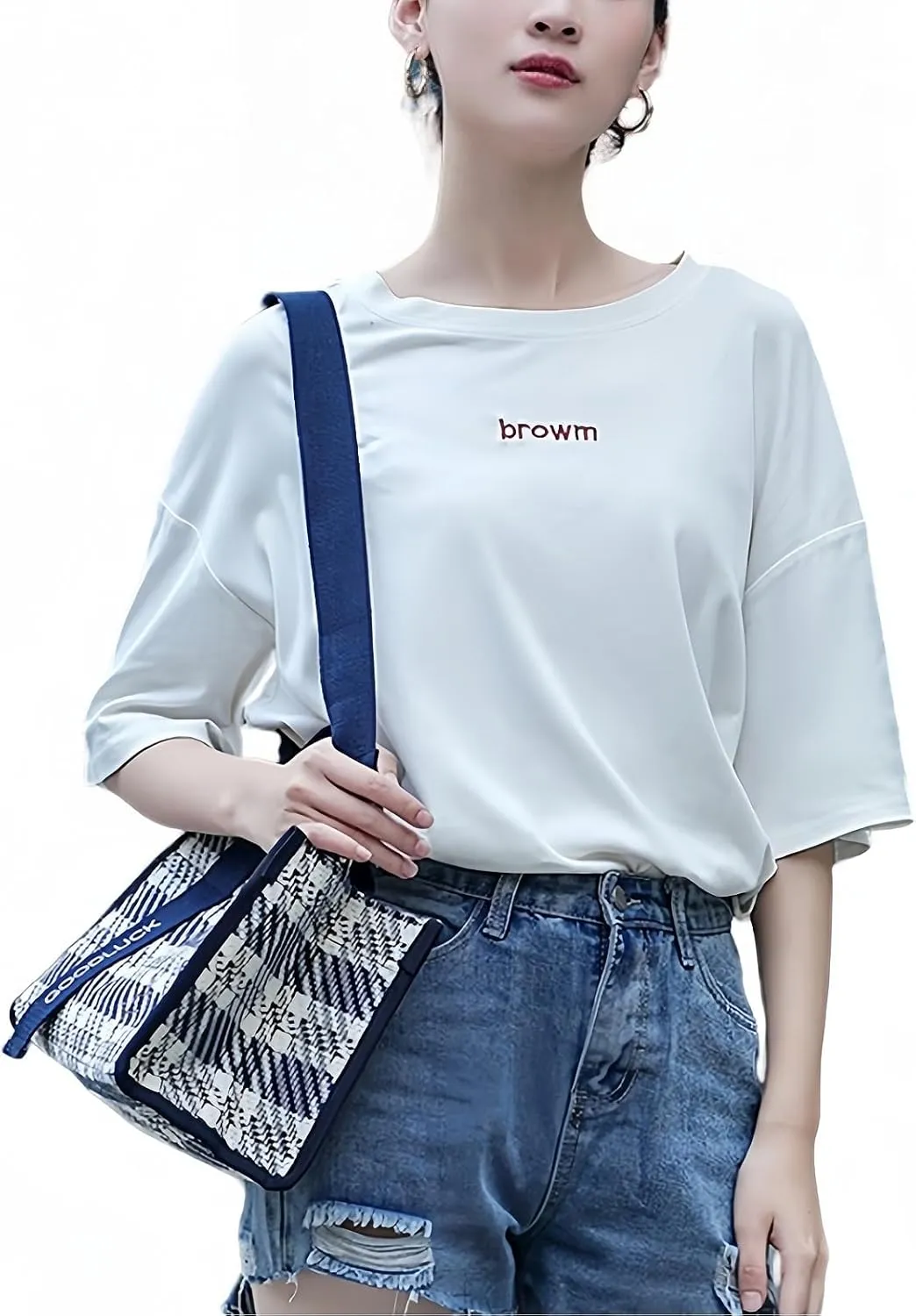 Canvas Crossbody Shoulder Bag for Women, Sling Tote with Handles & Removable Strap, Fanny Pack Travel Handbag