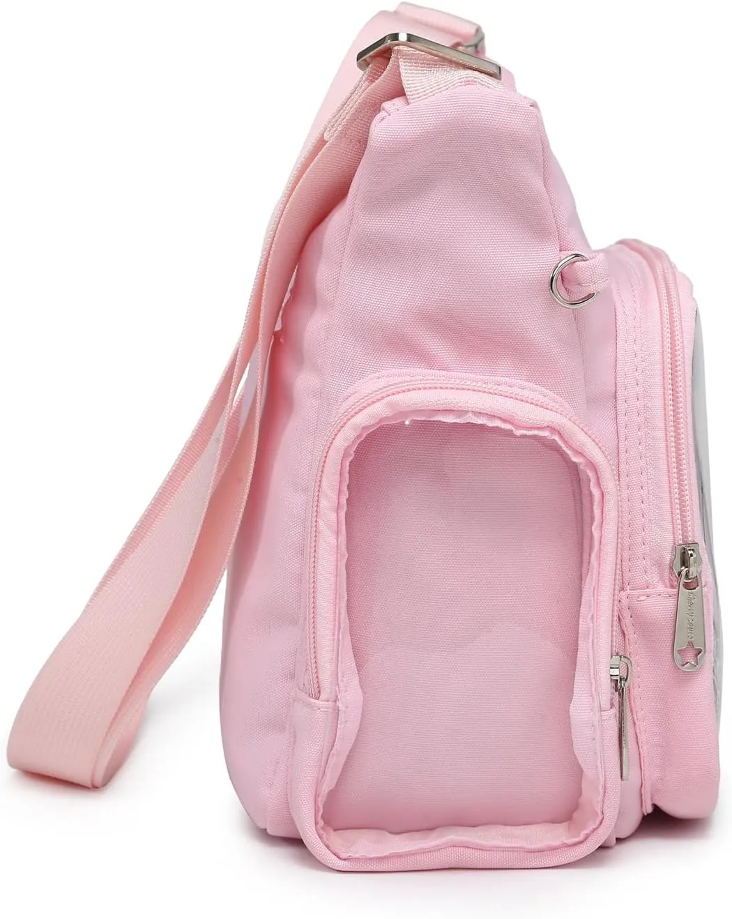 Canvas Ita Bag Crossbody Shoulder Bag Kawaii Purses and Handbags with Anime Pins Display