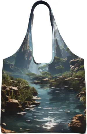 Canvas Tote Bag for Women Shoulder Tote Purse Reusable Grocery Bag Spectacular background Aesthetic Shopping Bags