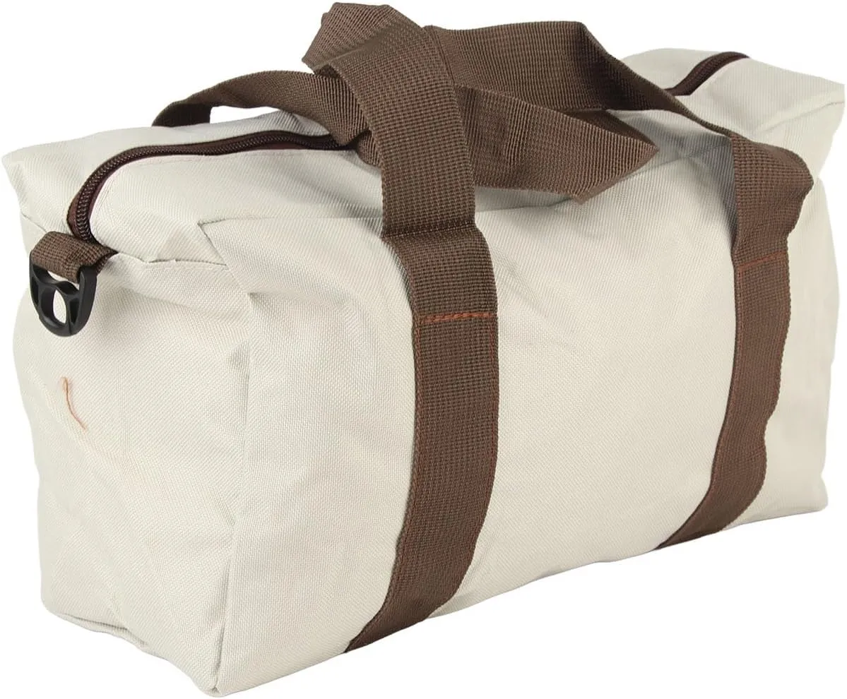 Canvas Wide Mouth Tool Bag High Bearing Capacity Handbag for Electricians Plumbers Mechanics Carpenters Gray (12 Inch) (35.6cm / 14in) (40.6cm / 16in)