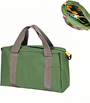 Canvas Wide Mouth Tool Bag, Large Capacity Tool Bags for Men, Portable Home Tool Organizer for Storage Handbag for Screwdrivers, Wrench, Plier, Nails, Pliers Repair Hand Tools (20 Inch)