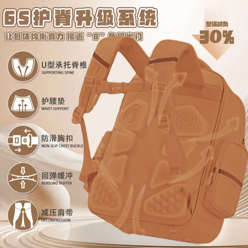 Capibara Kids’ Cartoon Schoolbag – Spine Safe Backpack