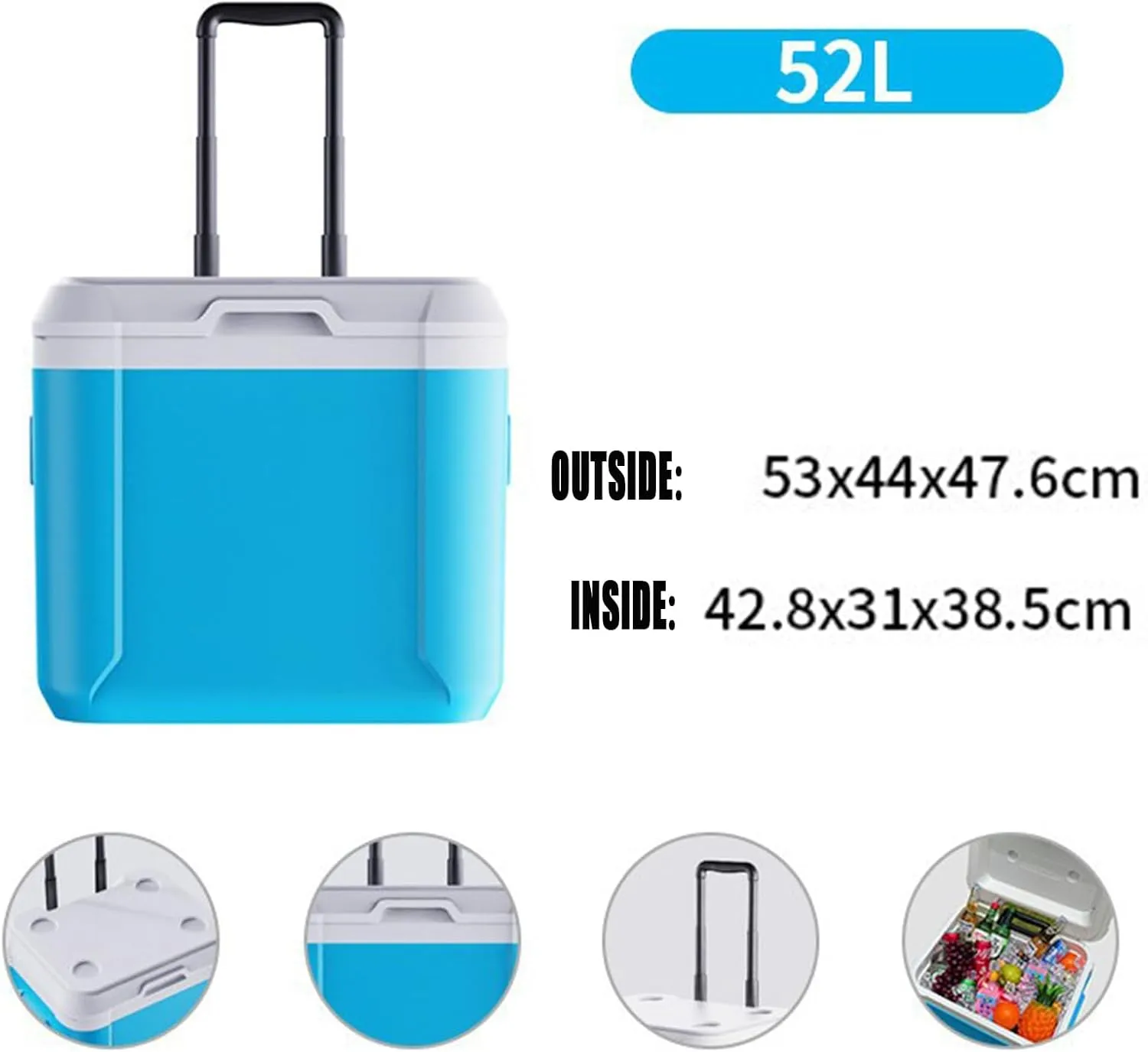 Car Camping Coolers for Honda City/Civic/Civic 10th Gen/Civic Hatchback/Civic Sedan, Leak Proof Cooler, Portable Lightweight Ice Chest Box, Compartments Waterproof Insulated Bag