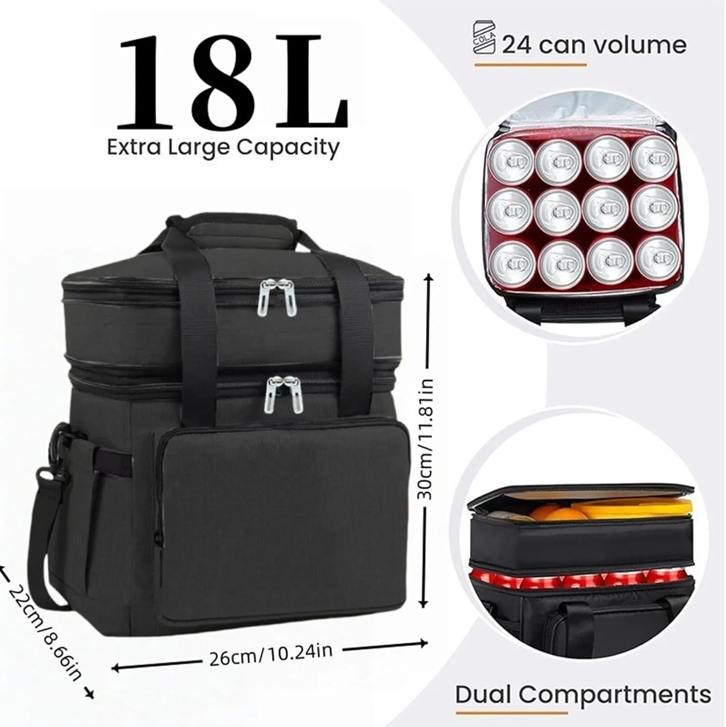 Car Camping Coolers for Hyundai Palisade/Kona/KONA Electric/Ioniq 5, Leak Proof Cooler, Portable Lightweight Ice Chest Box, Compartments Waterproof Insulated Bag