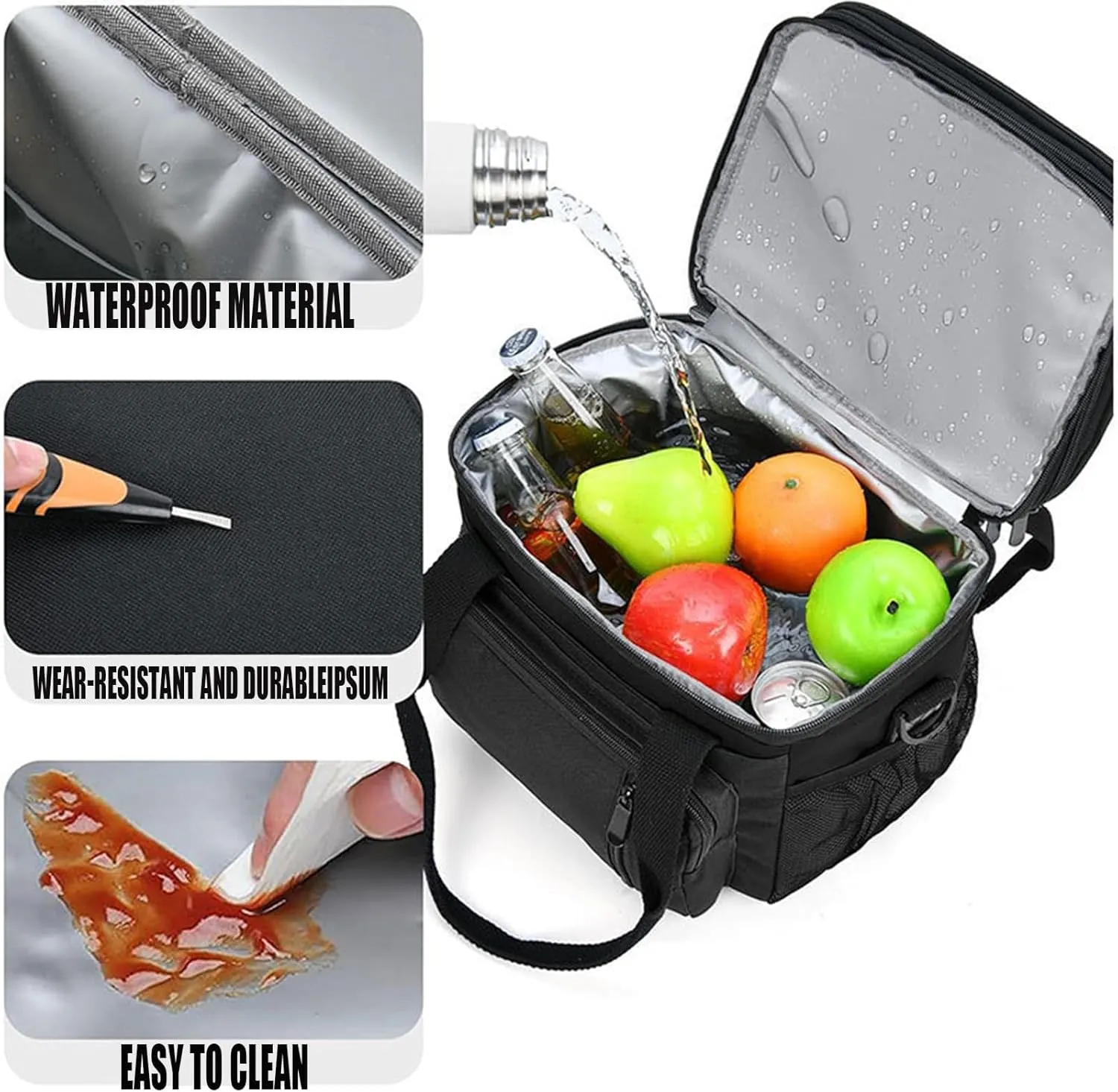 Car Camping Coolers for Hyundai Palisade/Kona/KONA Electric/Ioniq 5, Leak Proof Cooler, Portable Lightweight Ice Chest Box, Compartments Waterproof Insulated Bag