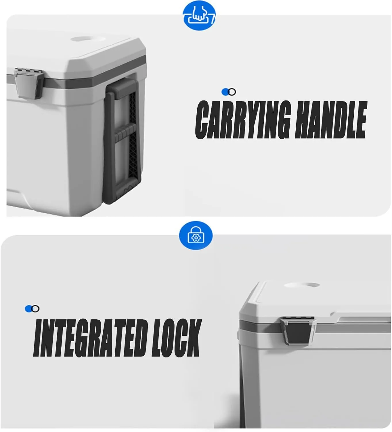 Car Camping Coolers for Land Rover Range Rover Sport/Range Rover Velar/Concept, Waterproof Portable Cooler, Leak Proof Picnic Insulated Bag, Ultra-Light Premium Ice Chest Box,B-White-45L