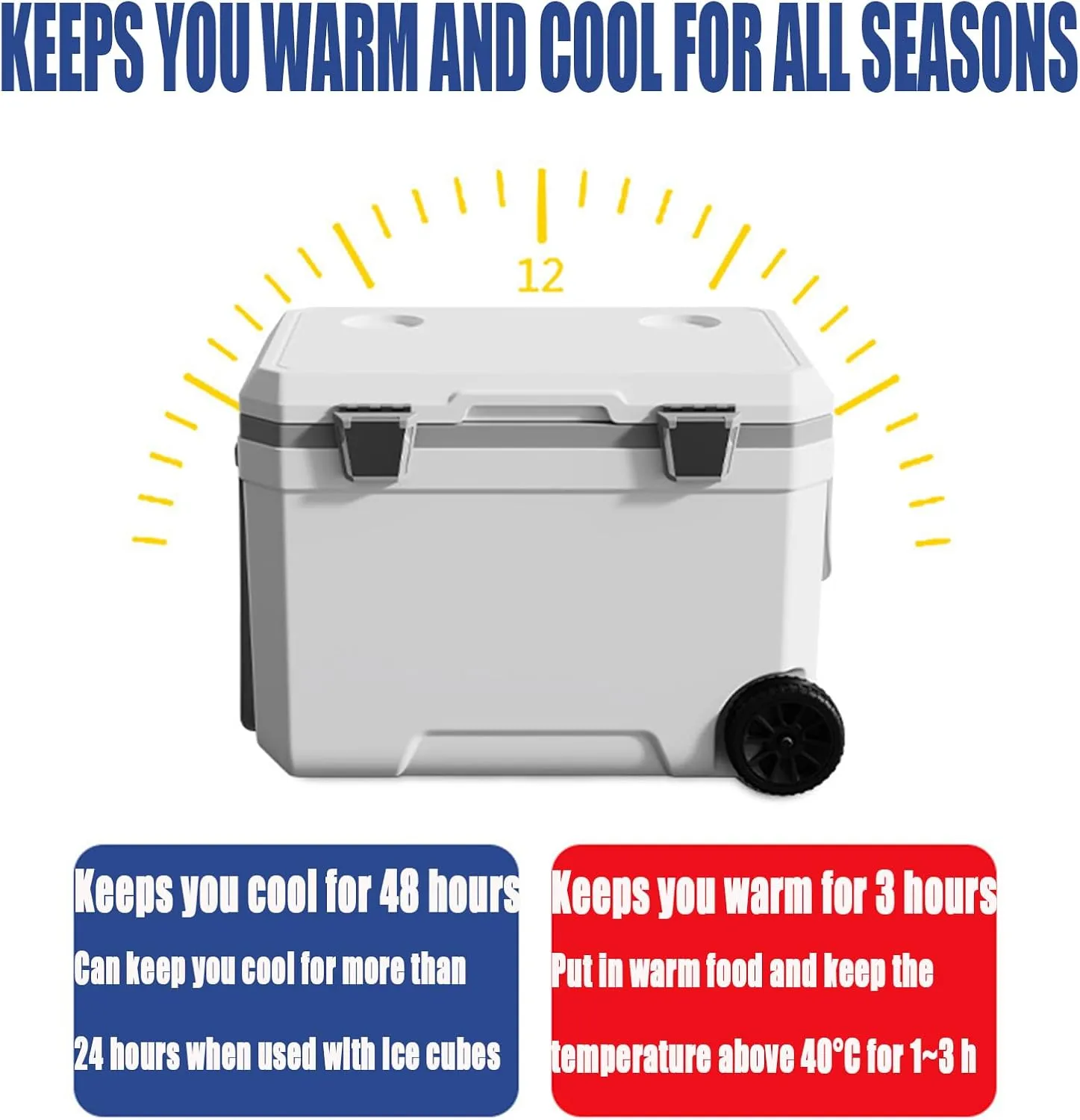 Car Camping Coolers for Opel Ampera-e/Astra/Combo/Concept/Corsa/Crossland/Frontera, Waterproof Portable Cooler, Leak Proof Picnic Insulated Bag, Ultra-Light Premium Ice Chest Box