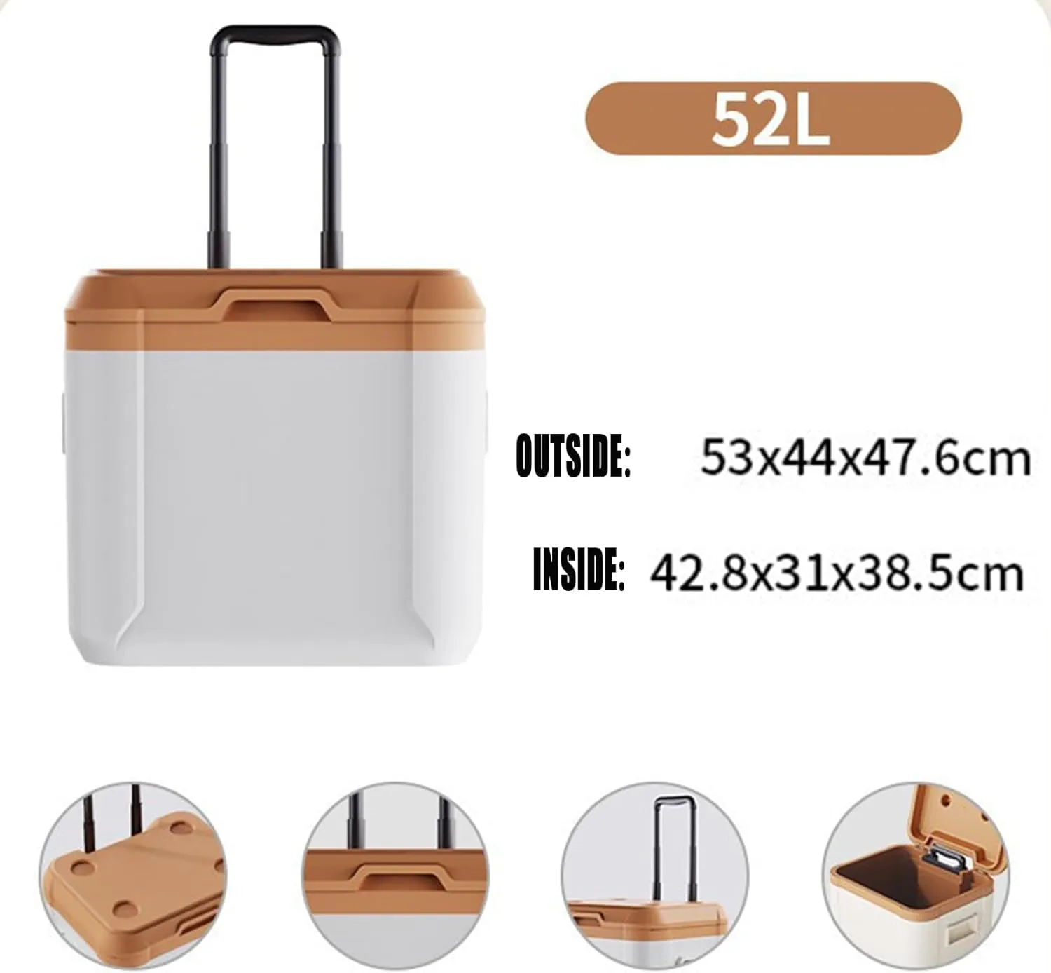 Car Camping Coolers for Rolls-Royce Silver Seraph/Silver Shadow/Silver Spirit/Silver Wraith, Leak Proof Cooler, Portable Lightweight Ice Chest Box, Compartments Waterproof Insulated Bag