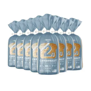 Carbonaut Low Carb Bread, Keto Bread, Keto-Certified Food, Snack, Meals, Non-GMO, Vegan Bread Pack of 8 (Low Carb White)
