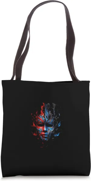 Carnival Carnival Mask Flames Venetian Mask Tote Bag