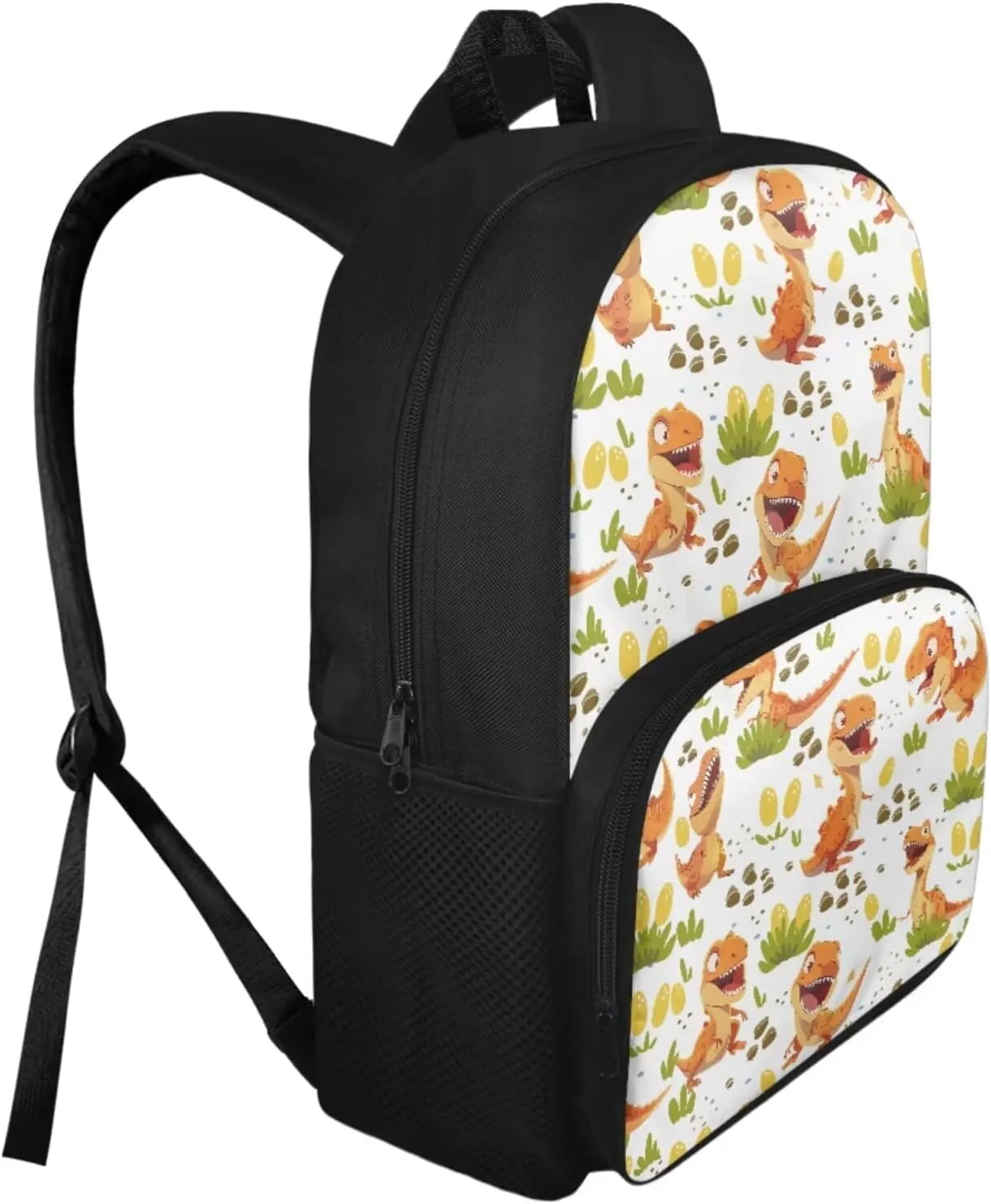 Cartoon Dinosaur Backpack Lunchbox for Boys 8-14Y Small Tote Bag for School Kids Big Waterproof Insulated Lunch Bag with Ice Pack for Secondary School High School