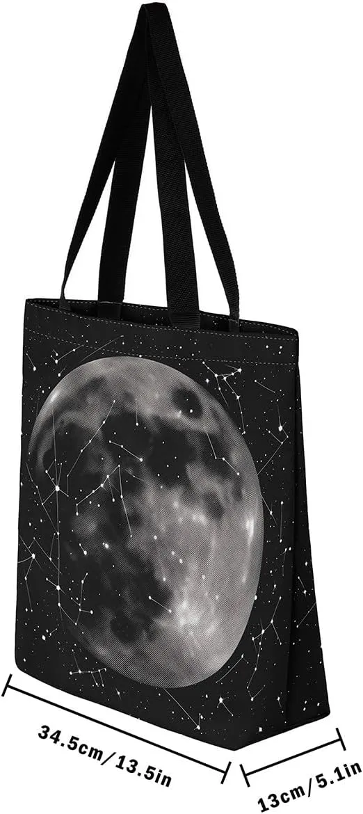 Cartoon Milk Cow Canvas Tote Bag Lovely Farm Animal Kawaii Beach Bag,Strawberry Flowers Handbag for Women
