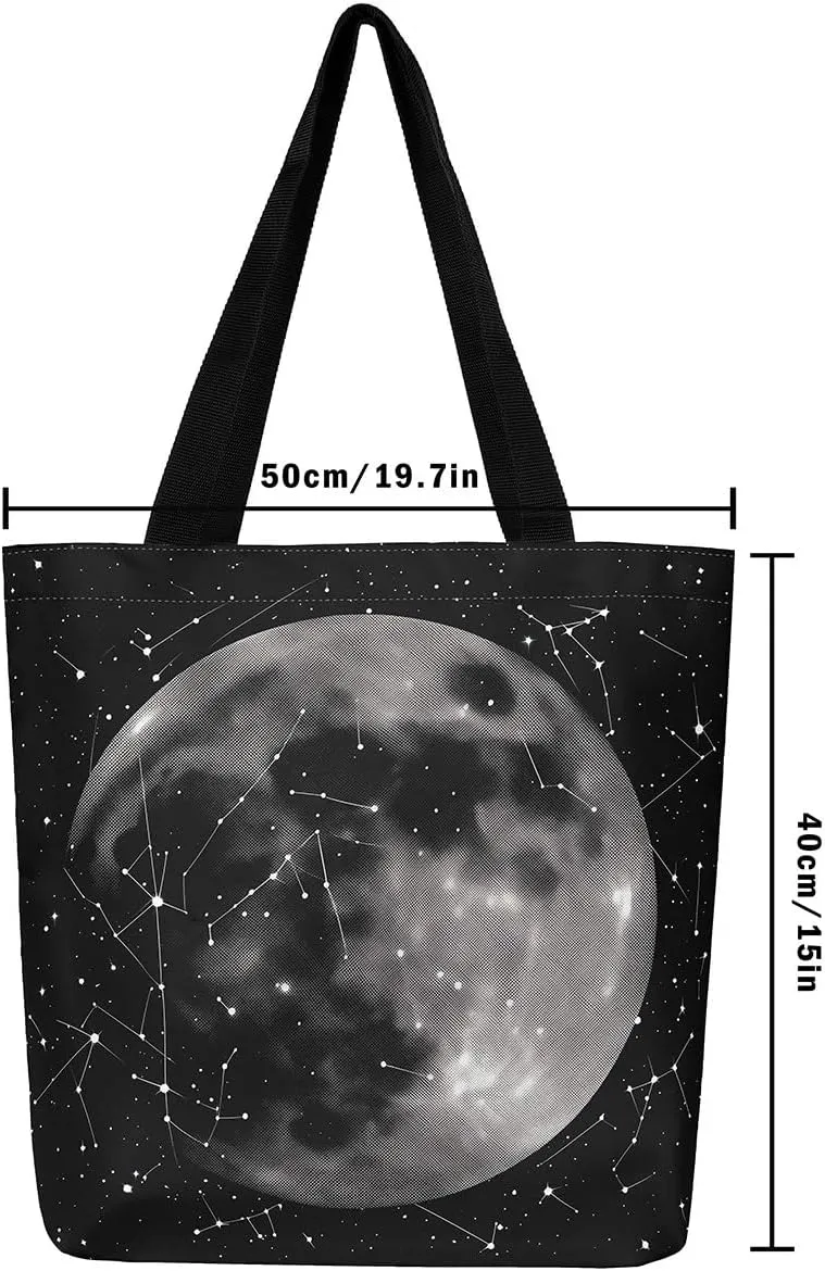 Cartoon Milk Cow Canvas Tote Bag Lovely Farm Animal Kawaii Beach Bag,Strawberry Flowers Handbag for Women