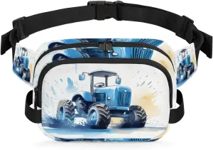 Cartoon Truck Car Fanny Pack for Men Women Crossbody Waist Bag Sport Belt Bag with Multi Pockets for Travel Hiking Jogging Running